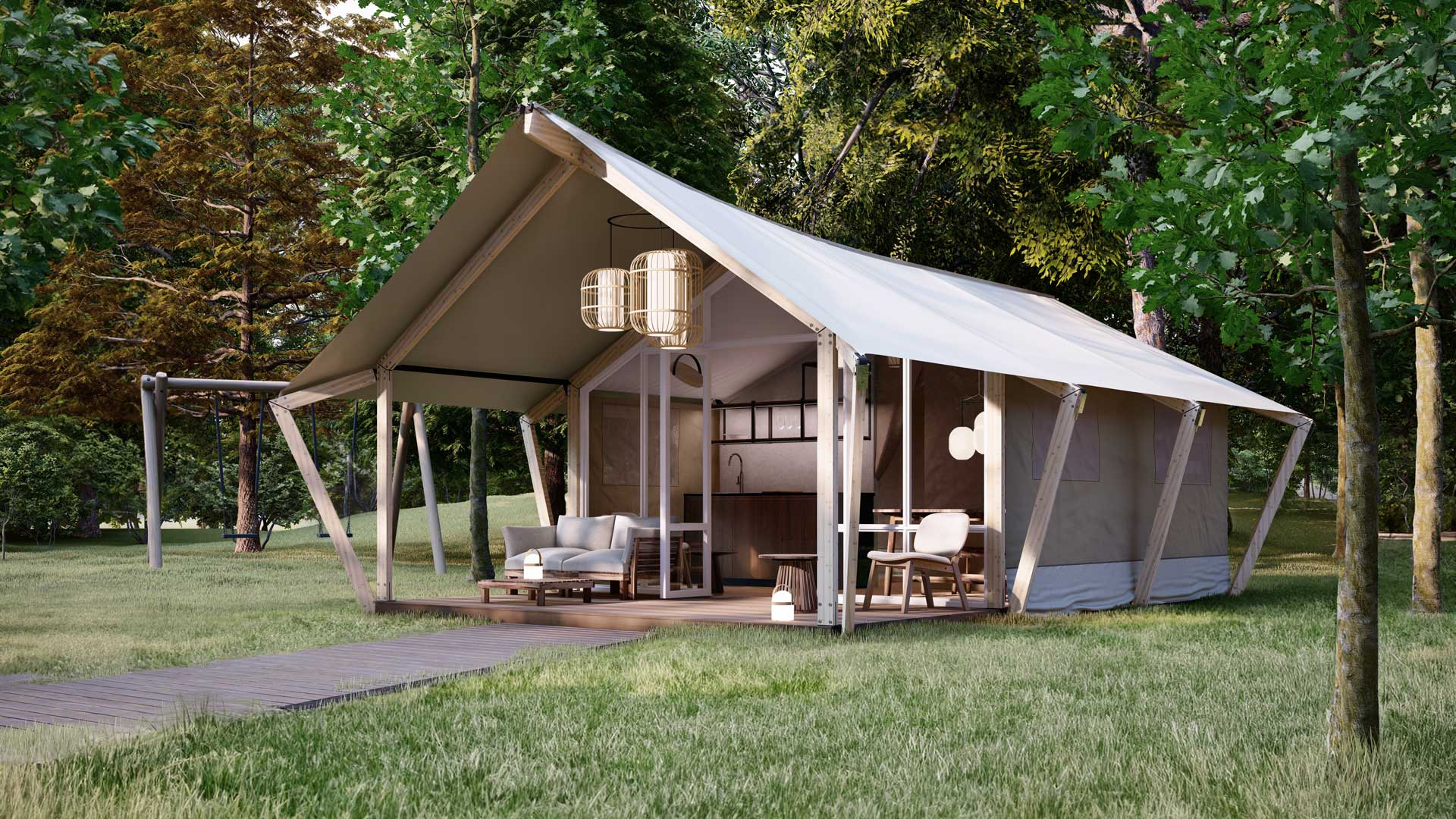 Permanent safari tents